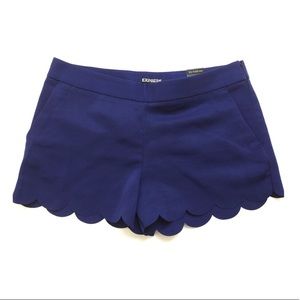 (NWOT) Express - Navy Blue Scalloped Shorts